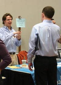 Patricio Provitina (MGPS '11) and Greg Pardo (MPAff '10) at the APSIA Career Fair in Washington, D.C. Alumni at APSIA career fair