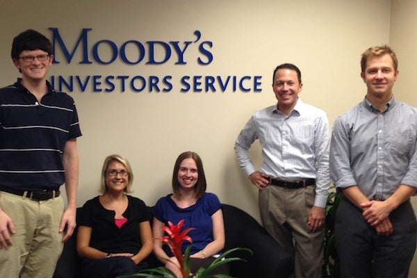 Photo of LBJ Alumni at Moody's
