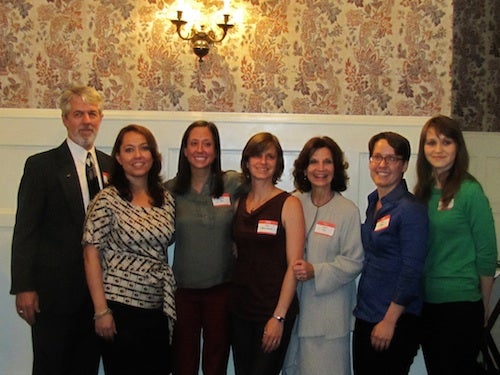 Photo of LBJ School faculty and alumni at award ceremony