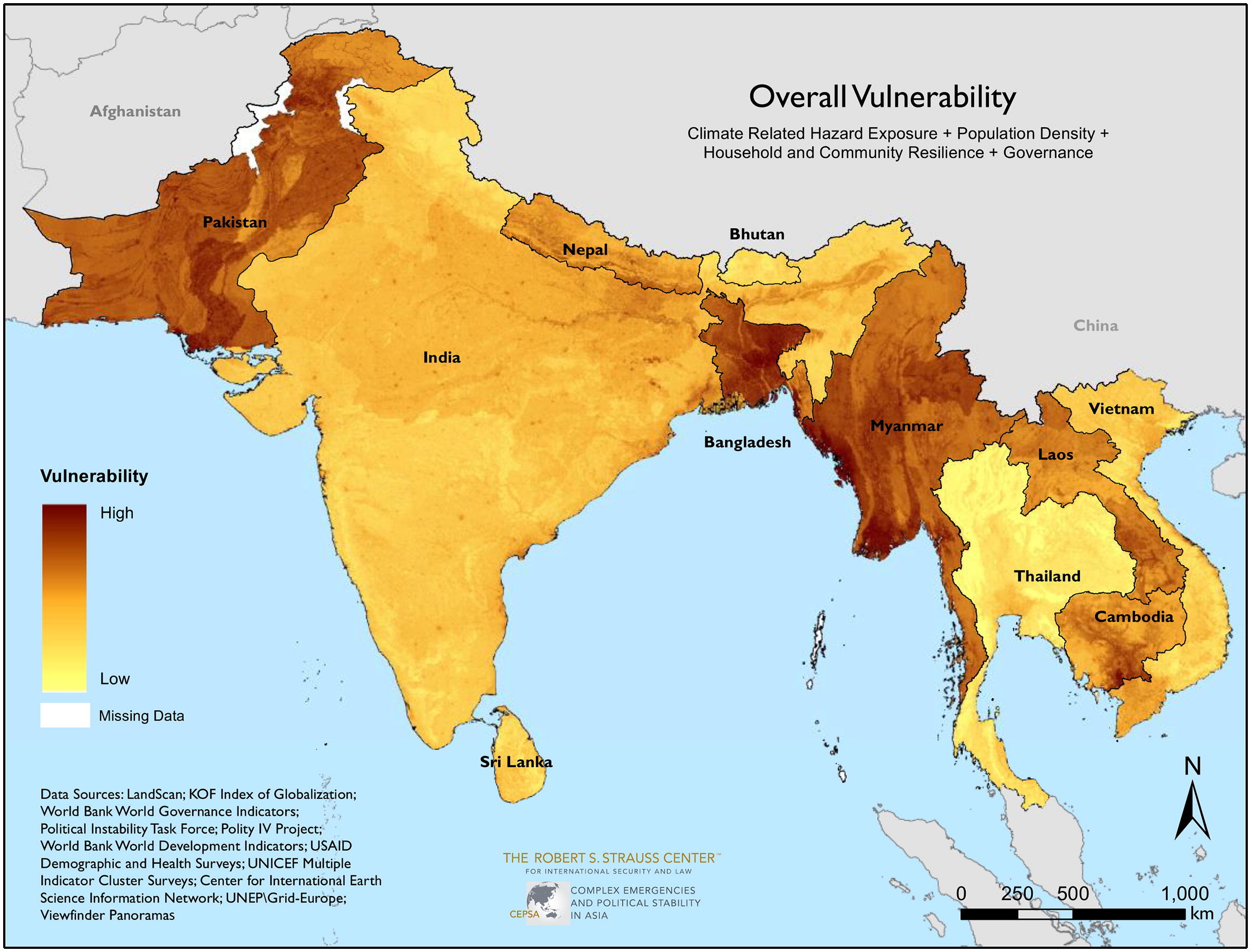 map of climate vulnerability