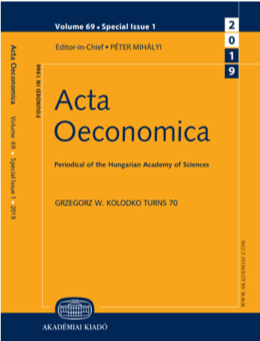 Cover of the journal Acta Oeconomica