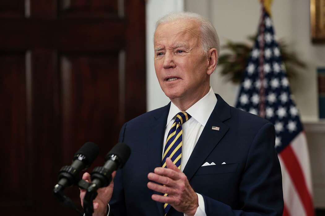 President Biden during a March 8, 2022 address. Photo: Min McNamee, Getty/TNS