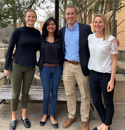 LBJ student Brandon Podojil (MPAff '20) with a group of colleagues