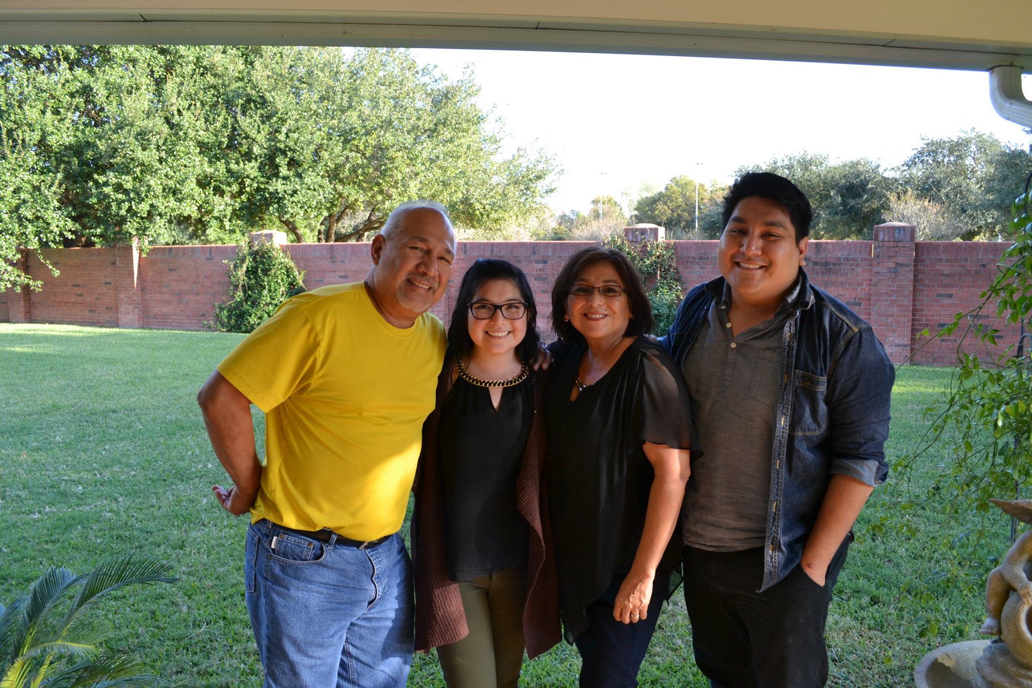 LBJ student Estevan Delgado with his family