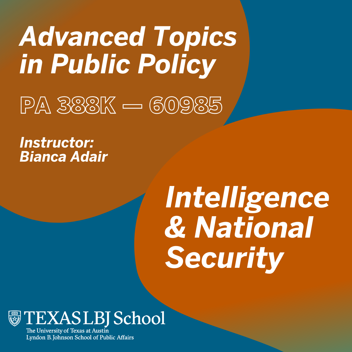 Fall 2021 class: Advanced Topics in Public Policy: Intelligence & National Security