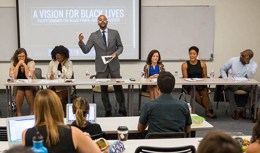 Peniel Joseph led the conversation among thought leaders, scholars, and activists during Black Lives, American Justice: From Ferguson to Dallas.
