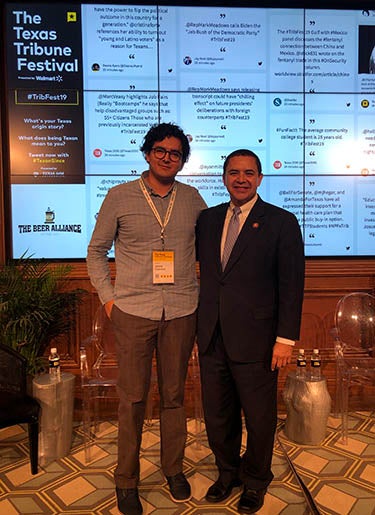 Jaime Cabrera (MGPS '21) at the Texas Tribune Festival in 2019