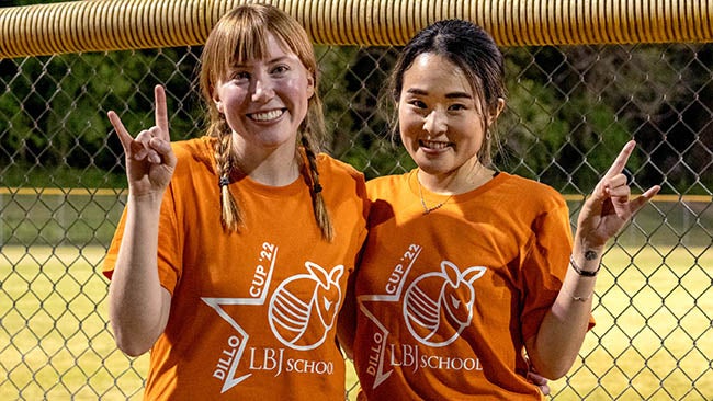 Alex Rose (MPAff '22) and Nina Nomura Nibling (MGPS '22) at the 2022 Dillio Cup in College Station, Texas