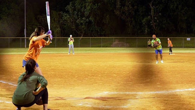 Nina Nomura Nibling at the bat during the 2022 Dillio Cup in College Station, Texas