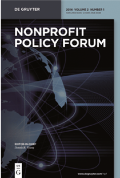 Cover of the journal Nonprofit Policy Forum