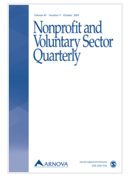 Cover of the journal Nonprofit and Voluntary Sector Quarterly