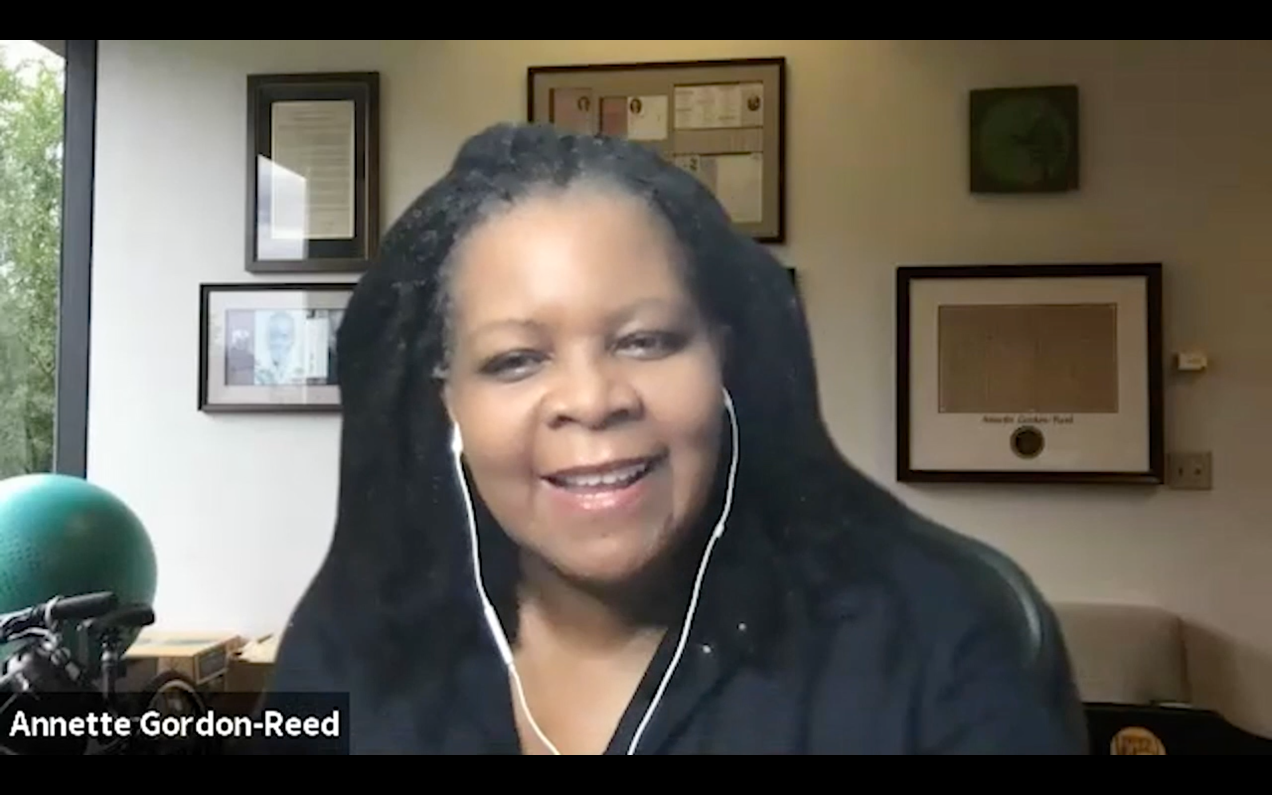 Screen Capture: Annette Gordon-Reed Zoom Keynote