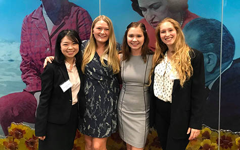Shu-Ching Tseng (far left) with her teammates in the Deloitte Case Challenge