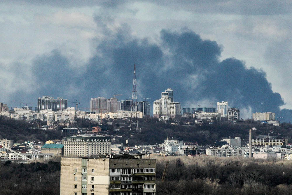 Bombing in Kyiv, Ukraine