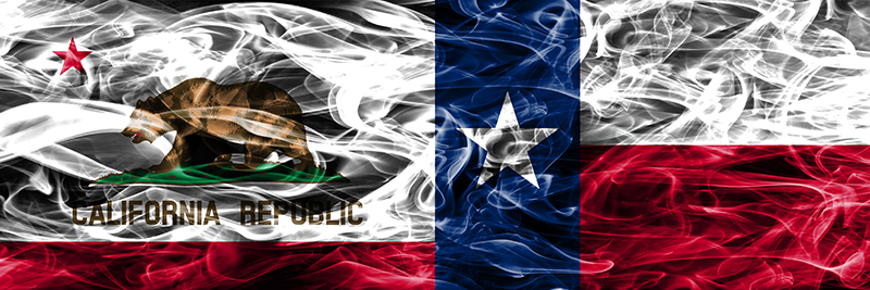 california texas flag