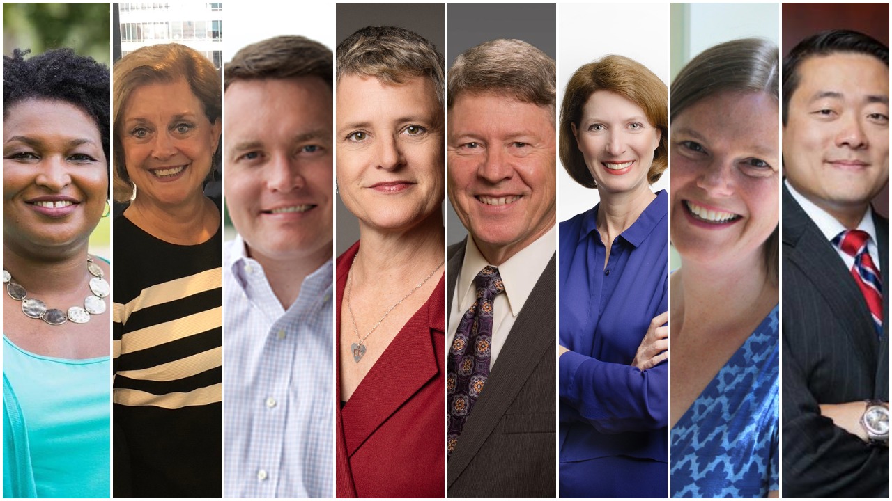 The LBJ School alumni who ran for public office in 2018: Abrams, DeBeauvoir, de Ferranti, Eckhardt, Emmett, Goodwin, Hardy, Wu