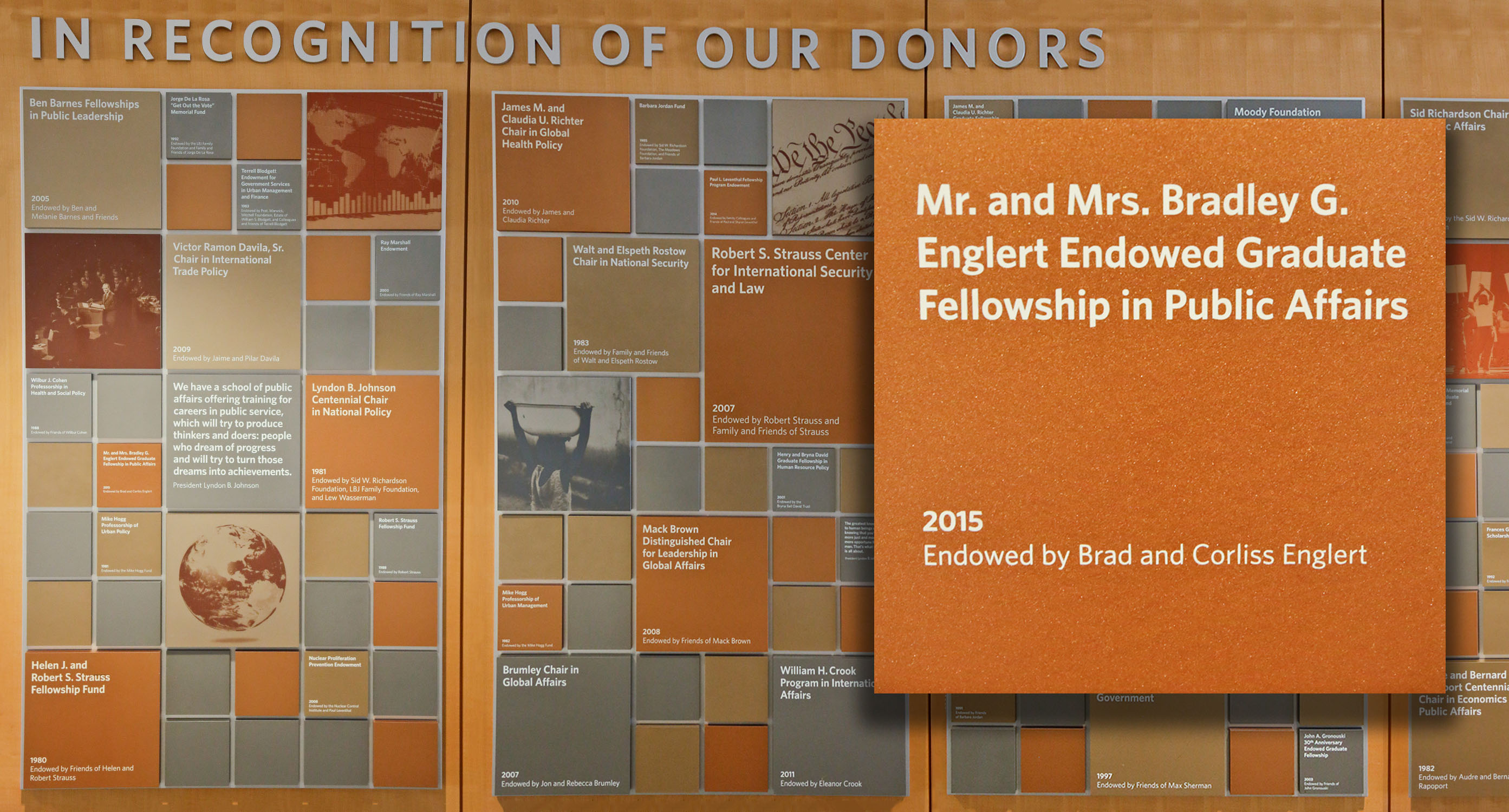 Brad and Corliss Englert donor wall plaque