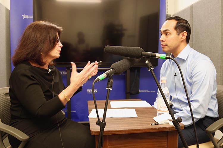 Dean Angela Evans interviews former HUD Secretary Julián Castro for "Policy on Pupose"