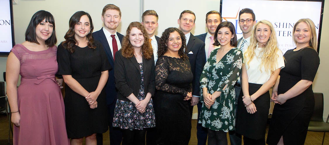 The LBJ DC Fellows class of 2018 at their commencement on Dec. 8, 2018