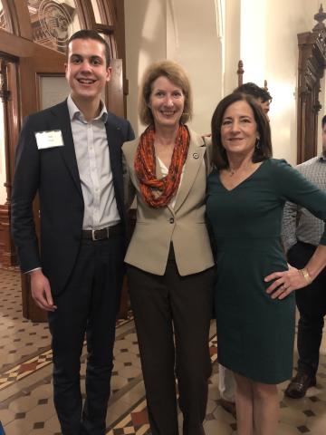 LBJ MPAff student Alex Meed, state Rep. Vikki Goodwin (MPAff '91) who represents the 47th District, LBJ clinical professor and former state Rep. Sherri Greenberg
