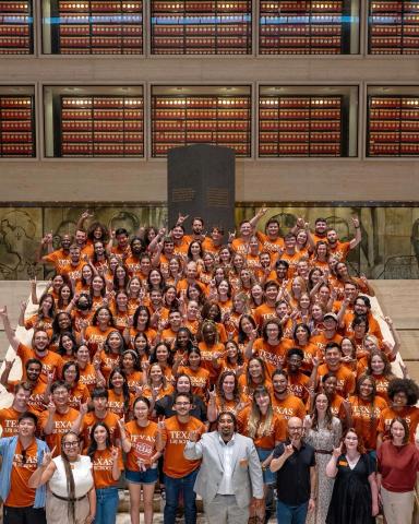 New LBJ students in the LBJ Library