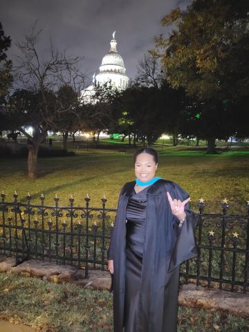 Kennedy Simon outside the capitol