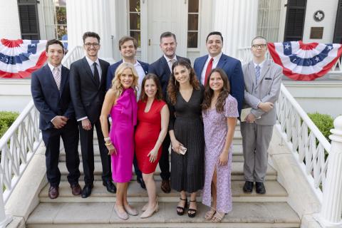 LBJ alumni, Steven Santoyo, with education committee