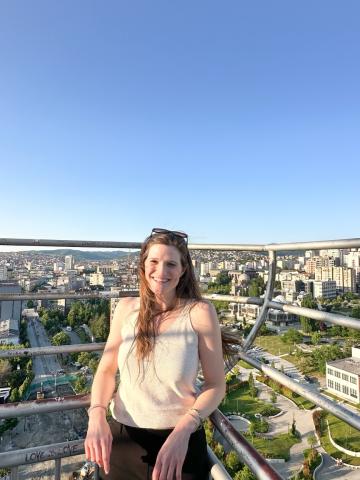 LBJ student, Emma Niewald, interning abroad in North Macedonia