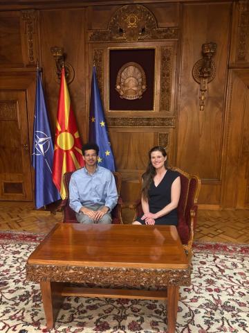 LBJ student, Emma Niewald, interning abroad in North Macedonia
