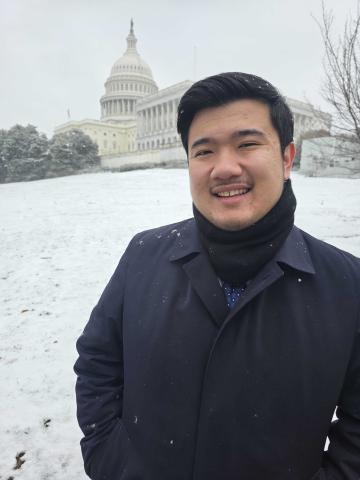 LBJ student, Victor To, in DC