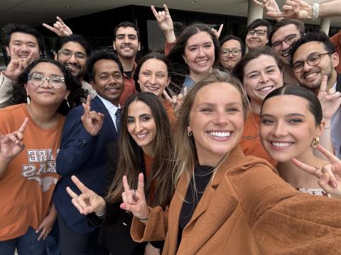 LBJ Graduate Sofia Odom in Austin with DC peers