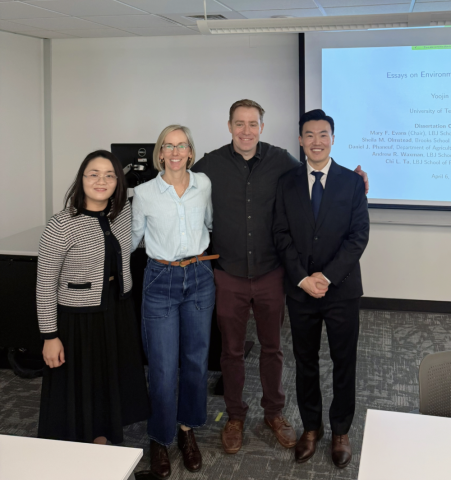 LBJ PhD Candidate Yoojin Cha with mentors