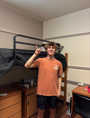 New Freshmen LBJ School Student Liam Demory Moove In