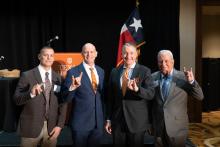 Marty Luby, JR DeShazo, Jay Hartzell and Robert Estrada at the LBJ School/BDA Conference