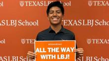Incoming LBJ freshman, Noah Mata, "LBJ all the way"