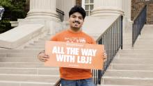 Incoming LBJ Master of Public Affairs student Caleb Garcia