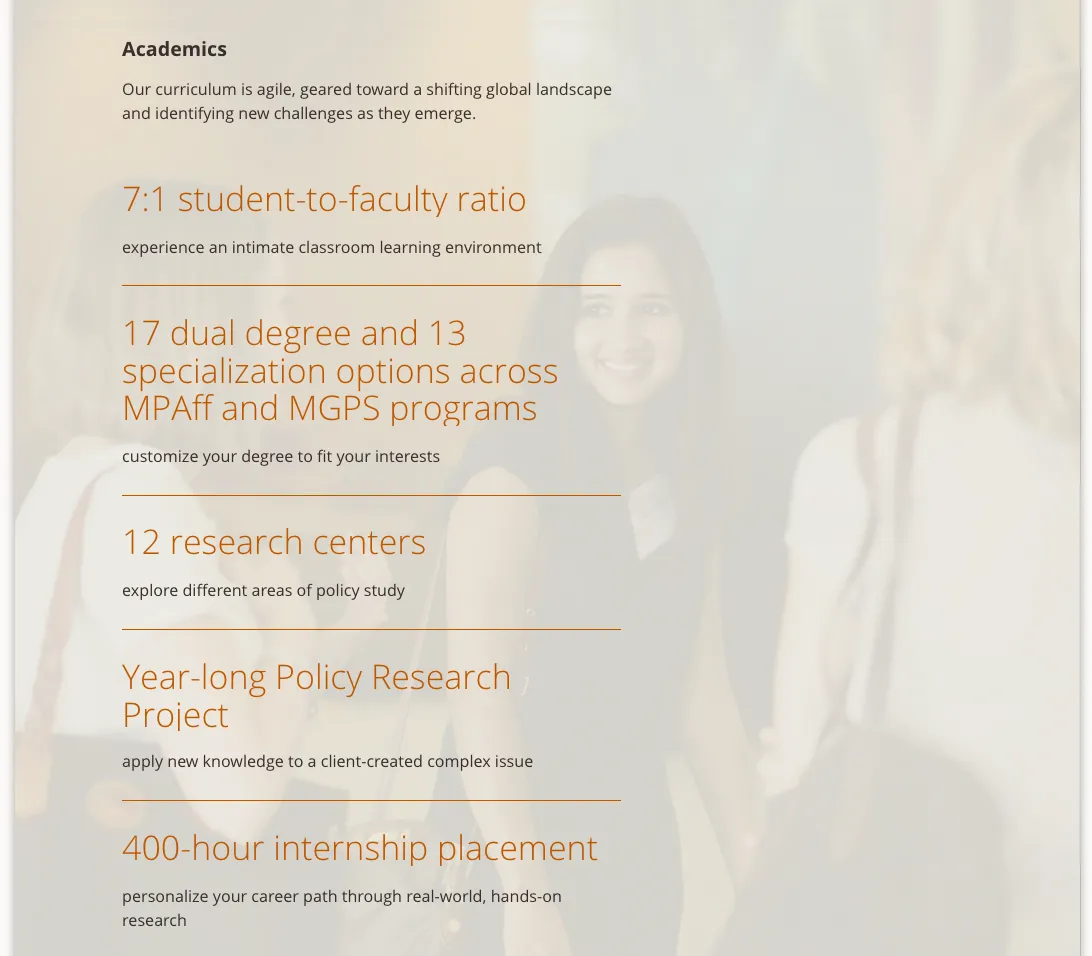 7 : 1 student to faculty ratio