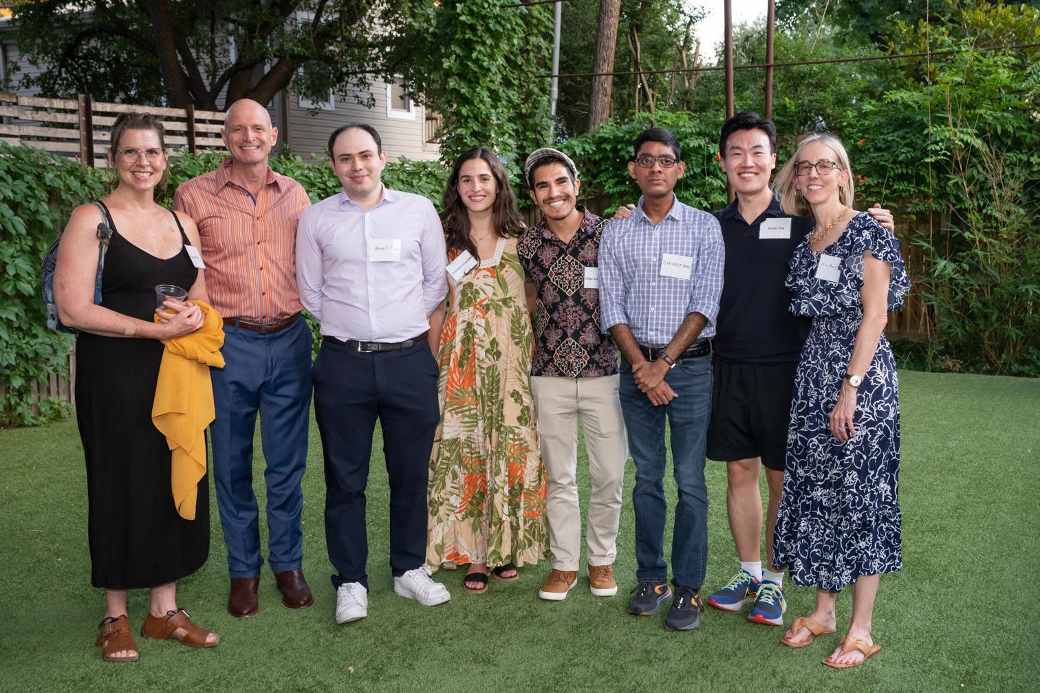 Felipe Antequera, PhD student, with fellow LBJers and the dean