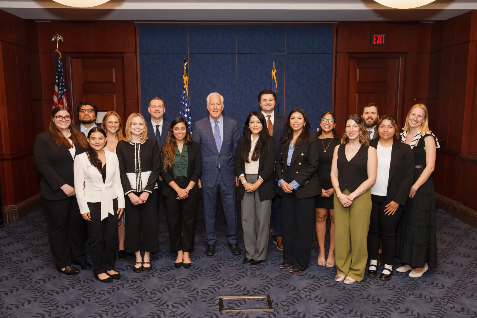 LBJ student Adriana Hernández Sánchez in DC for the Patman Center Maymester with fellow students