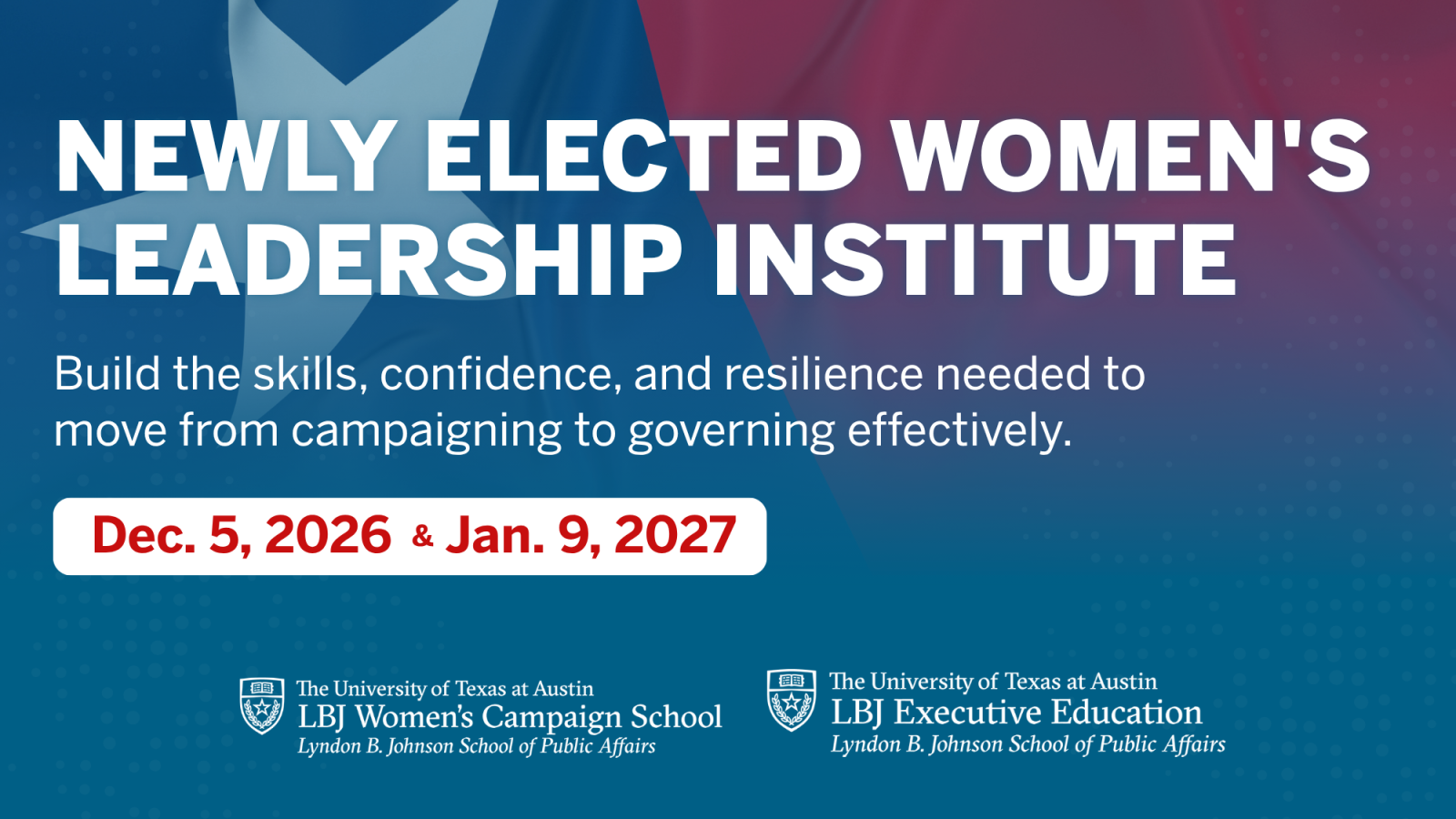 Newly elected women's leadership institute 