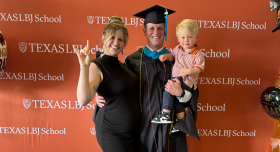 Nathan McDaniel's family at graduation 2024