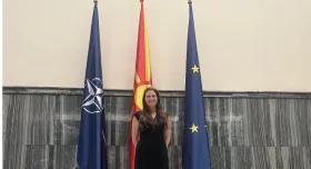 LBJ student, Emma Niewald, interning abroad in North Macedonia