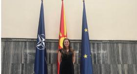 LBJ student, Emma Niewald, interning abroad in North Macedonia
