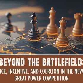 Image of chessboard over global map with event title underneath