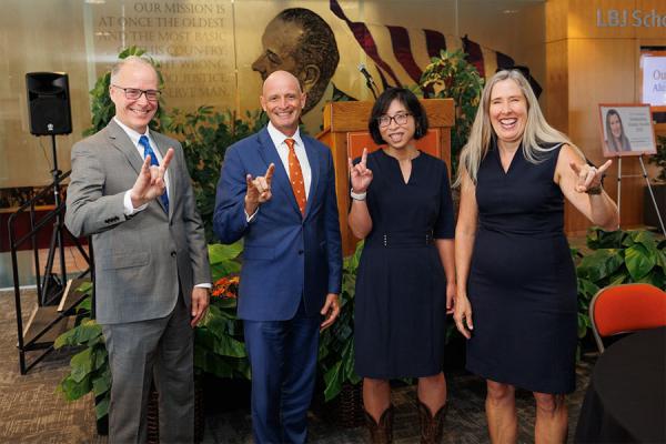 Dean DeShazo with alumni 