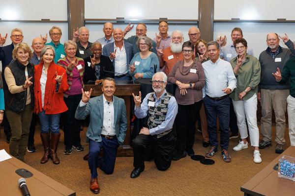 Dean DeShazo with alumni 