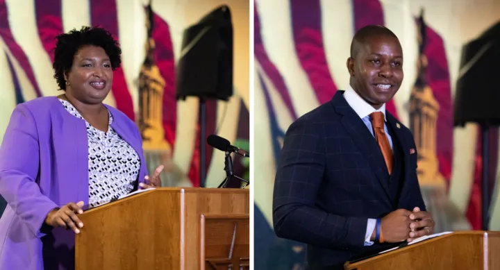 LBJ Alumni Stacey Abrams and Rudy Metayer