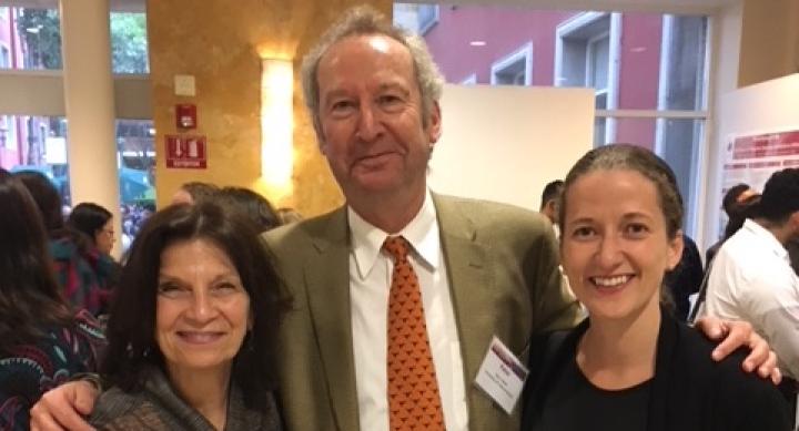 Dean Evans with LBJ School faculty Peter Ward and Raissa Fabregas during the APPAM Conference in Mexico City