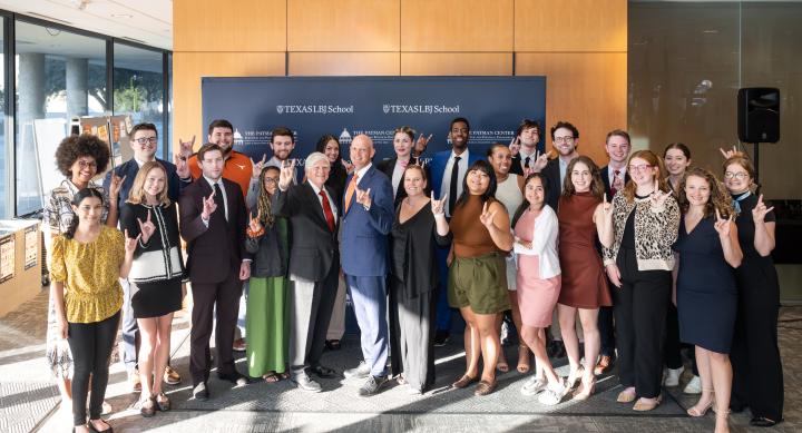 The Patman Center students posing at the Leadership Symposium