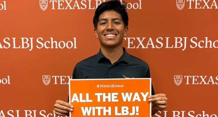 Incoming LBJ freshman, Noah Mata, "LBJ all the way"
